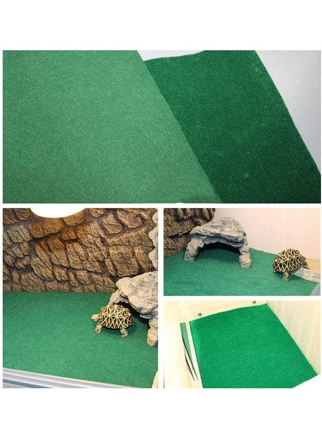 NomoyPet سجادة الزواحف تررم الركيزة بطانة موئل الحيوانات الأليفة الفراش حصيرة خضراء ناعمة لسحالي التنين الملتحي أبو بريص الحرباء السلاحف الإغوانا الثعابين - Image 2